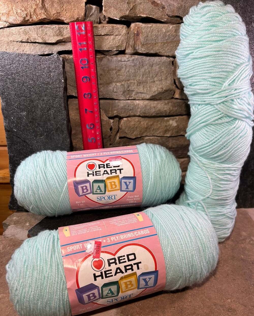 Red Heart Yarn 680 Pastel Green 2.5 skeins